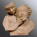 Lo sguardo - Terracotta - cm 47x47x22